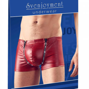 Svenjoyment - shiny boxer with rhinestone zipper (burgundy)