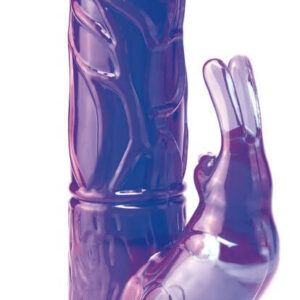 Wall Deluxe Bunny - vibrátor s přísavkou a klitorisovým ramenem (fialový)