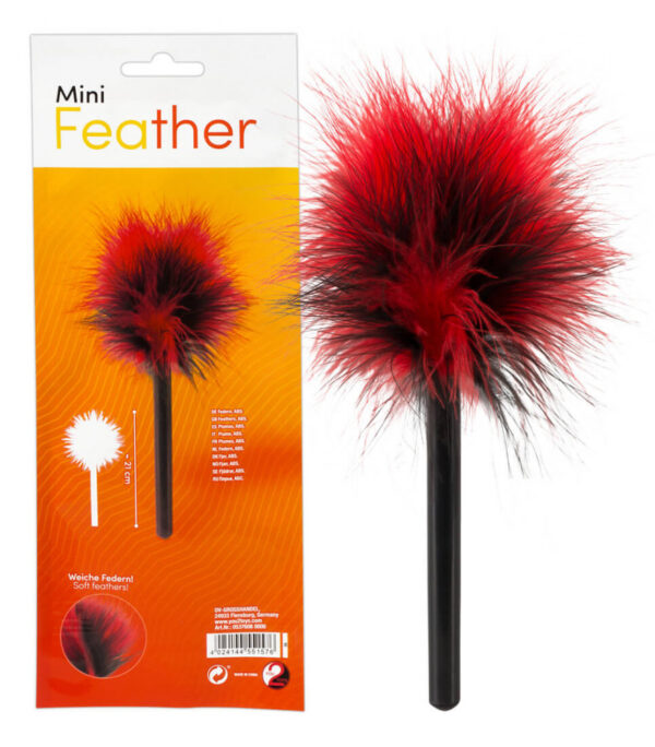 You2Toys Mini - real feather caress (black-red)