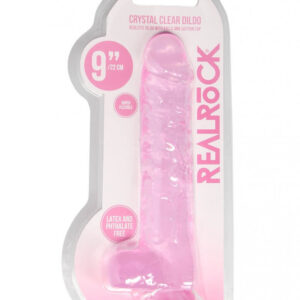 9 Realistic Dildo With Balls - Pink"