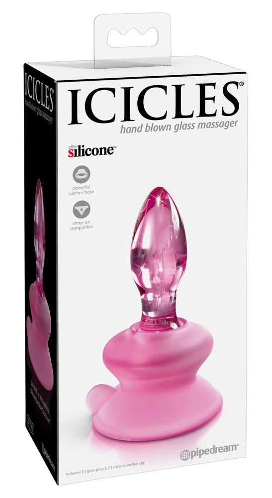 90. Icicles - anal glass dildo (pink)
