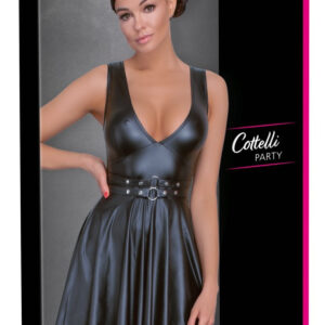 Cottelli - pleated dress with belt (black)