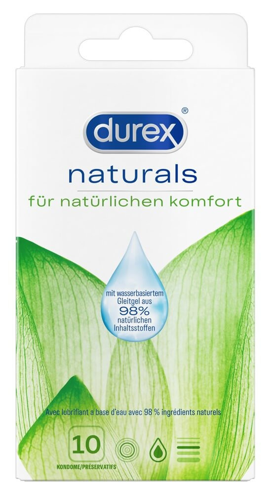 Durex Naturals - thin condom with water-based lubricant (10pcs)