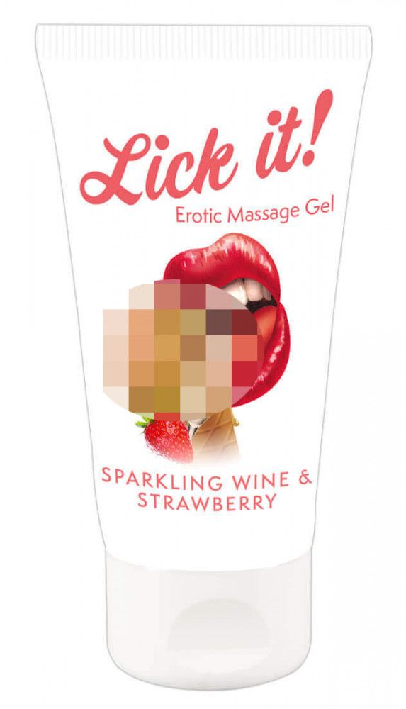 Lick it! - 2in1 jedlý lubrikant - šampaňské-jahoda (50ml)