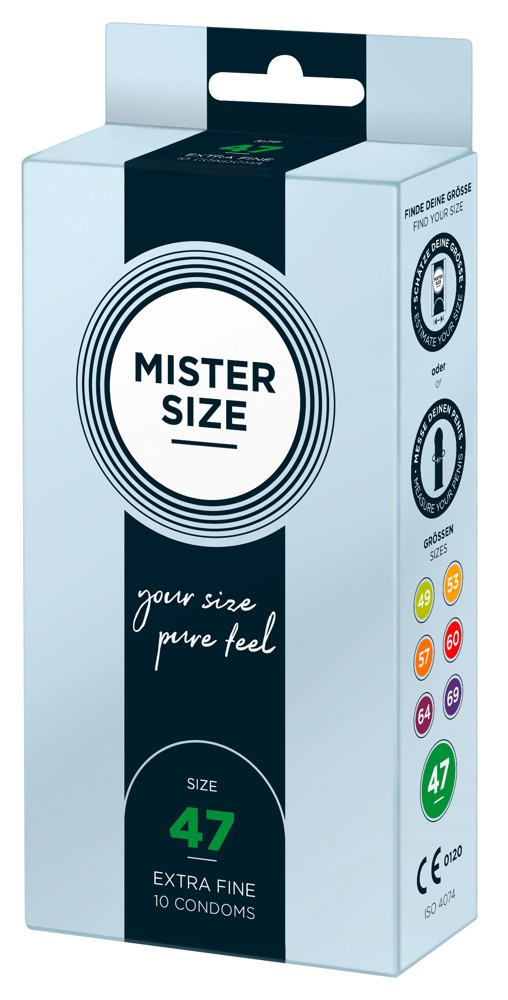 Mister Size tenký kondom - 47mm (10ks)