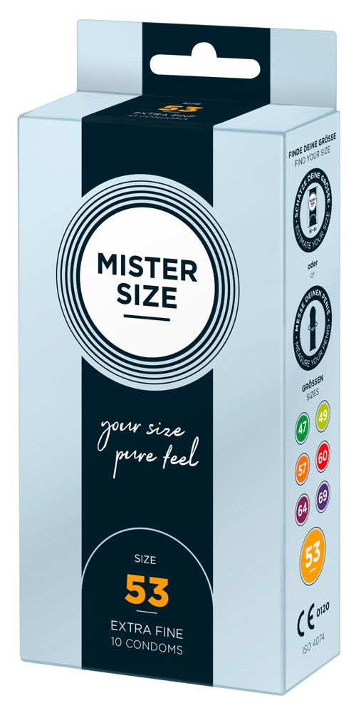 Mister Size thin condom - 53mm (10pcs)