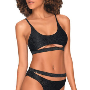 Obsessive Miamelle - sporty bikini with straps (black)