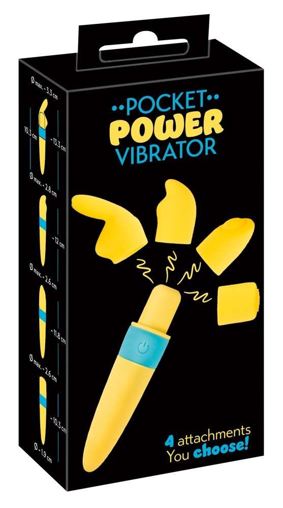 Pocket Power - cordless vibrator set - yellow (5 pieces)