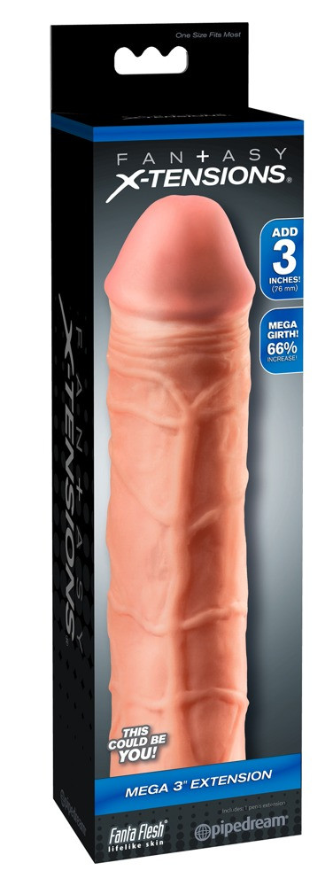X-TENSION Mega 3 - realistický návlek na penis (22