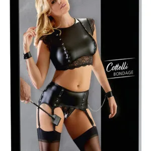 Cottelli Bondage - řetízkový spodní prádlo set (černá) - XL