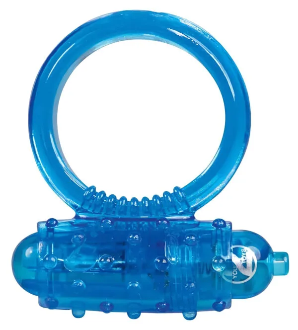 You2Toys - silikonový vibrační kroužek na penis (modrý)