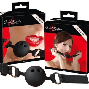 Bad Kitty - silikonový roubík malý (černý)