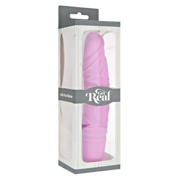 Classic Get Real - realistický silikonový vibrátor (růžový)