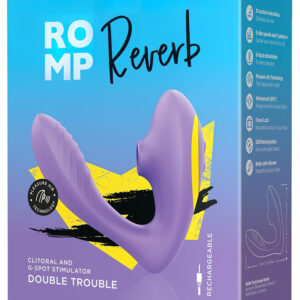 ROMP Reverb - vzduchová 2v1 G-bod vibrátor (fialový)