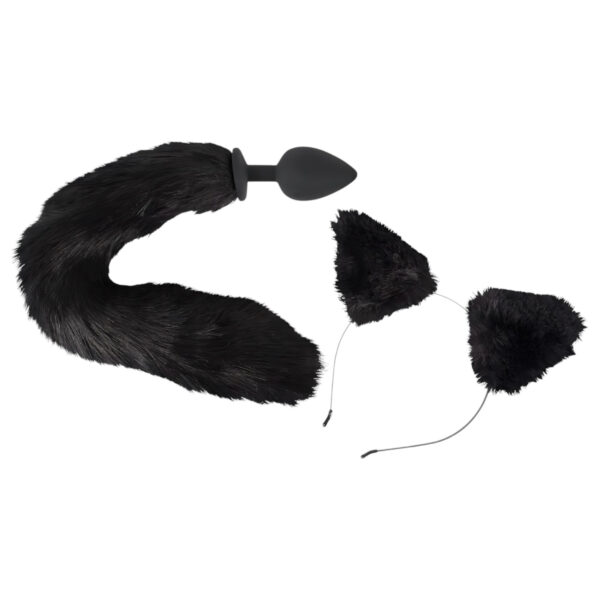 Bad Kitty - kočičí anální plug set - (černá)
