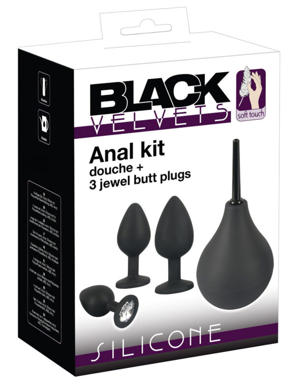 Black Velvet - černá sada análních kolíků (4 ks)