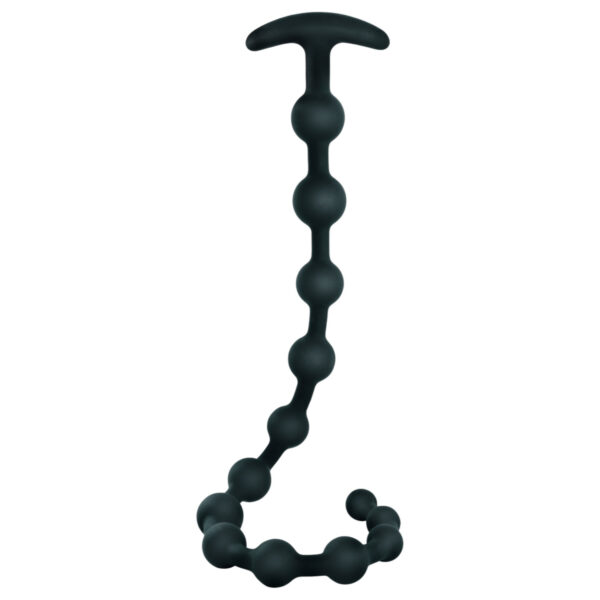 Black Velvet - perličkový anální dildo (černý)