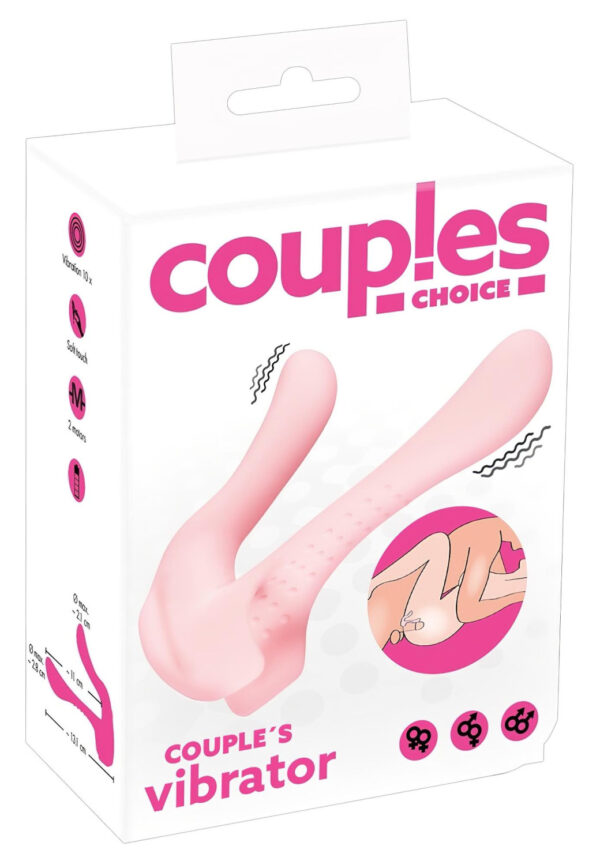 Couples Choice - růžový dvojitý vibrátor pro páry