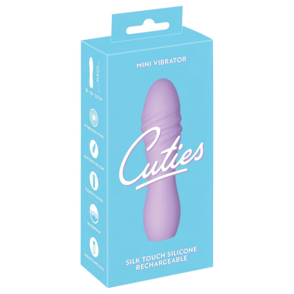 Cuties Mini 3 - akumulátorový vodotěsný spirálový vibrátor (fialový)