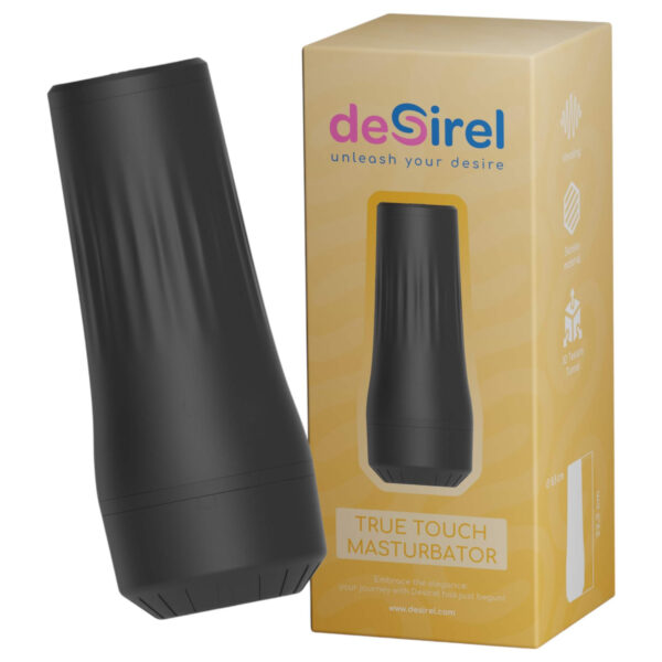 Desirel True Touch - realistická vibrující vagína (přírodní-černá)