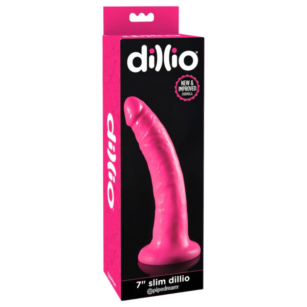 Dillio 7 - přísavkový realistický dildo (18 cm) - růžový