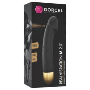 Dorcel Real Vibration M 2.0 - akumulátorový vibrátor (černozlatý)