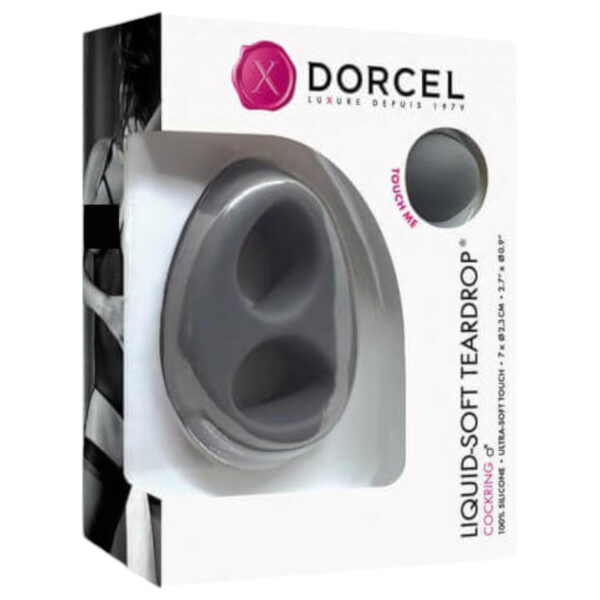 Dorcel měkký kroužek ve tvaru slzy (šedý)