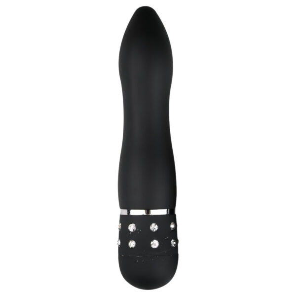 Easytoys Diamond Curved - mini tyčový vibrátor (černý)