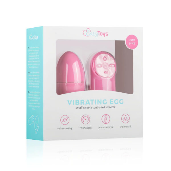 Easytoys - Růžové vibrační vajíčko s 7 rytmy a dálkovým ovládáním