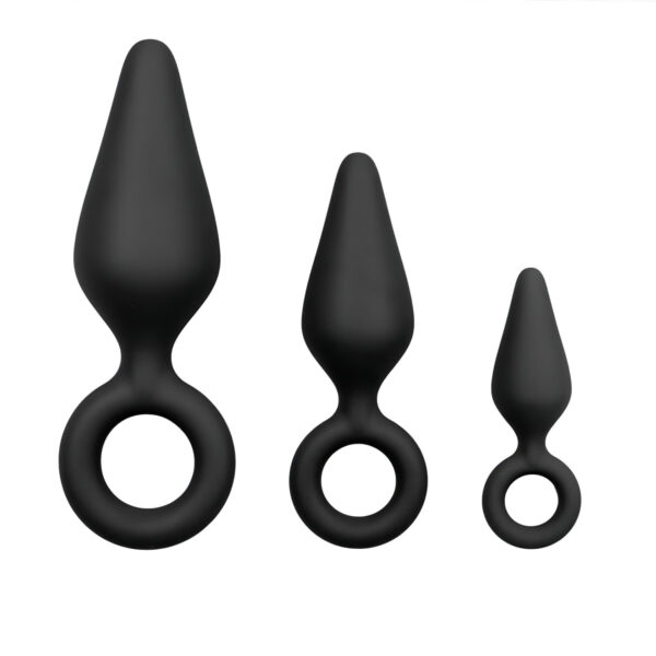 Easytoys - Sada análních kroužků - 3 ks (černá)
