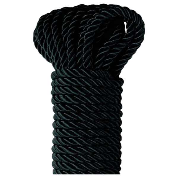 Fetish hedvábné lano - Shibari provaz - 10m (černé)