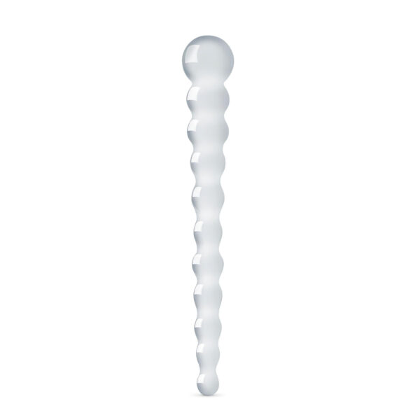 Gildo Glass No. 20 - perličkový skleněný dildo (průhledný)