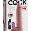 King Cock 11 - realistický stříkající dildo (28cm) - přírodní