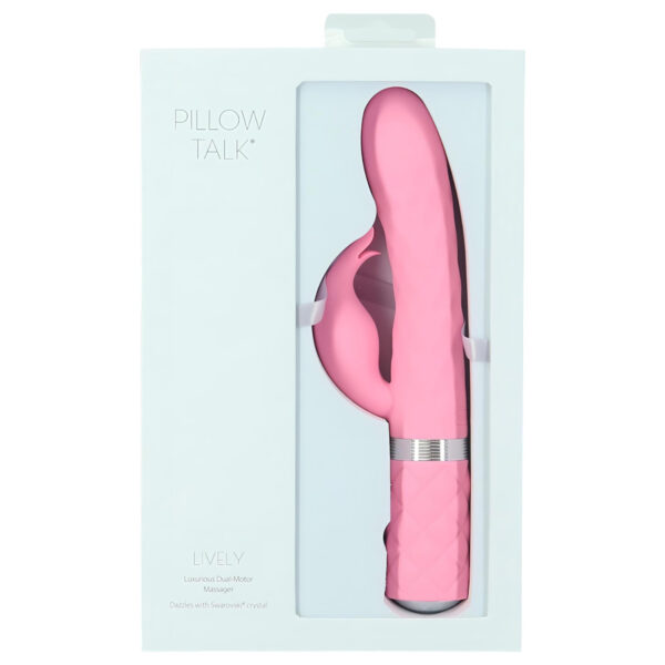 Pillow Talk Lively - vibrační stimulátor s akumulátorem a raménkem (růžový)