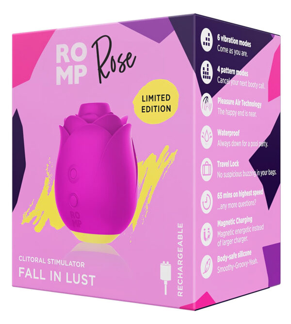 ROMP Rose - Vlnový růžový vibrátor ve tvaru růže (růžový)