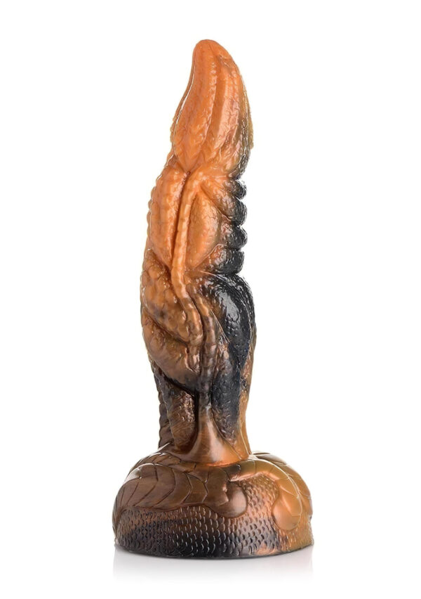 Ravager - texturované silikonové dildo Creature Cocks - 20 cm (oranžové)