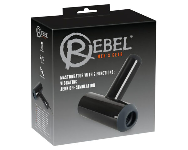 Rebel - dobíjecí vibrátor s pohybem nahoru-dolů (černý)