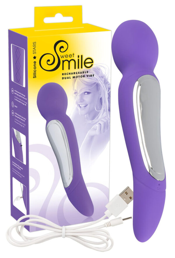 SMILE Hůlka - 2-motorový masážní vibrátor (fialový)