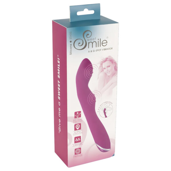 SMILE - flexibilní vibrátor na bod A a G (růžový)
