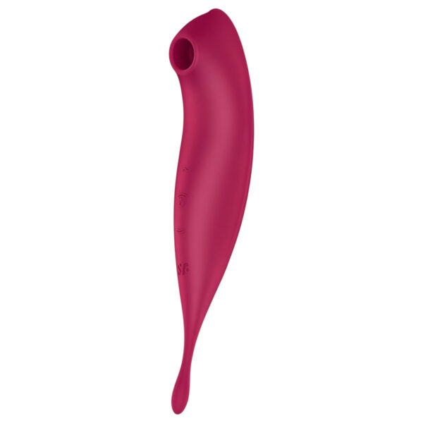 Satisfyer Twirling Pro - chytrý 2v1 vibrátor na klitoris (červený)