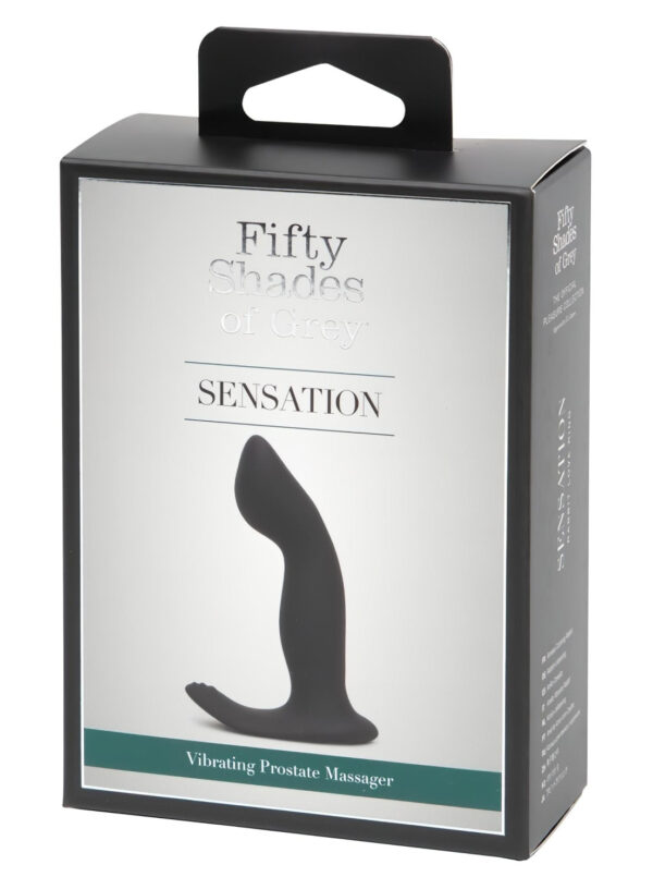 Sensation - černý vibrátor na prostatu 'Padesát odstínů šedi'