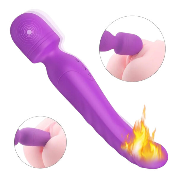 Sex HD Iris - Dvojmotorový vyhřívaný masážní vibrátor (fialový)