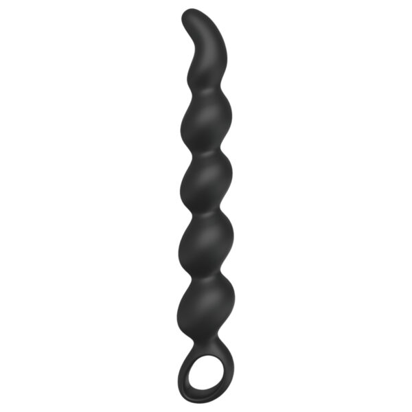 Sex HD Steven - černé anální dildo s perličkami