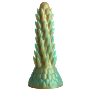 Stegosaurus - silikonové dildo - 20 cm (zelené)