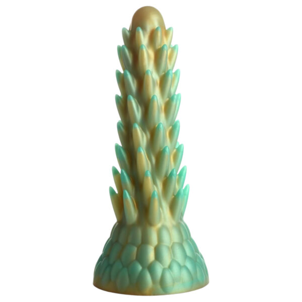 Stegosaurus - silikonové dildo - 20 cm (zelené)