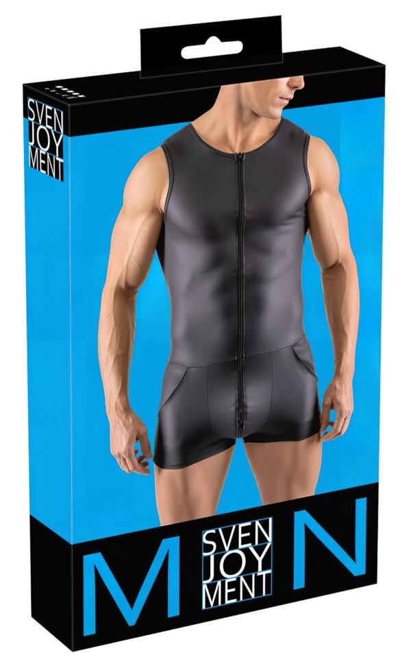 Svenjoyment - pánská krátká kombinéza bez rukávů (černá) - XL