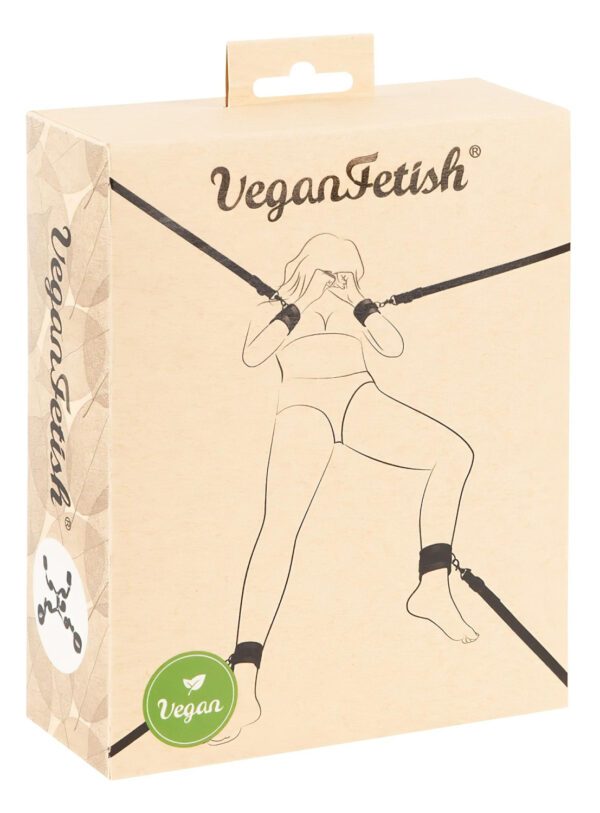 Vegan Fetish - černá sada pout k posteli