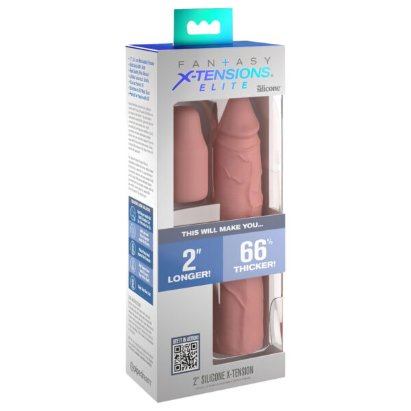 X-TENSION Elite 2 - Nastavitelný návlek na penis (přírodní)