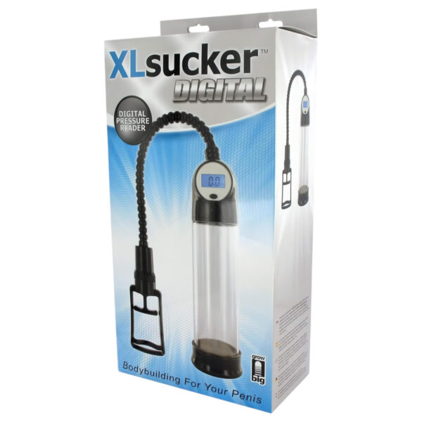 XLSUCKER - digitální erekční a penisová pumpa (průhledná)
