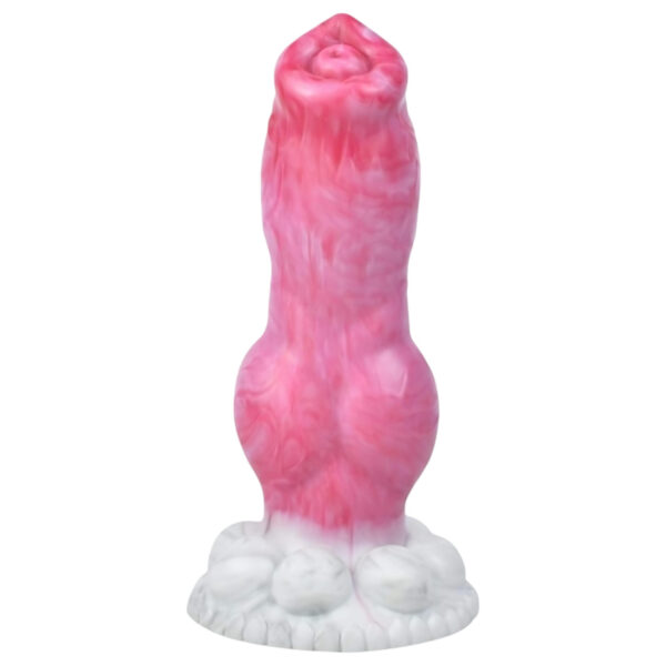 Animalorny Buldog - Psí penis dildo - 17cm (růžový)
